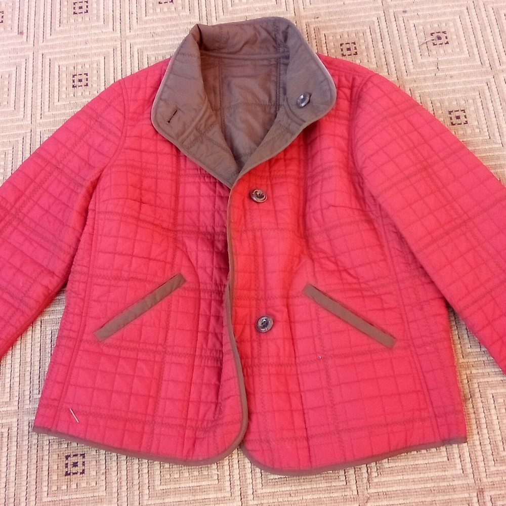 Utex Red and Brown Quilted Utility Jacket